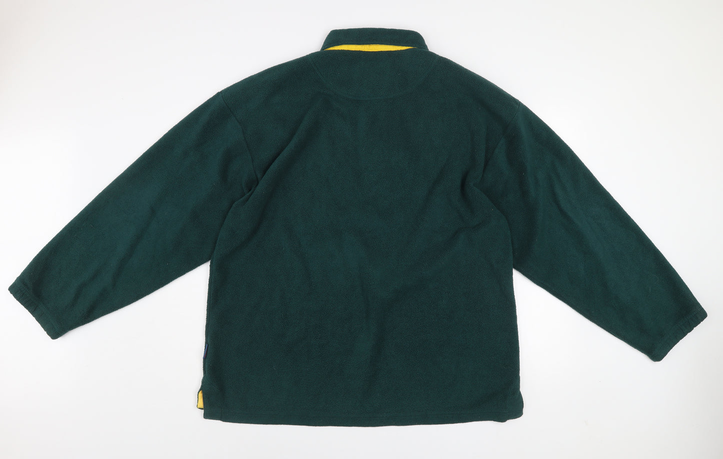Tracker Mens Green Fleece Henley Sweatshirt Size L Outdoor Warm Top