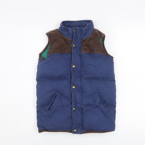 Joules Boys Blue Padded Cotton Bodywarmer Waistcoat 9-10 Years
