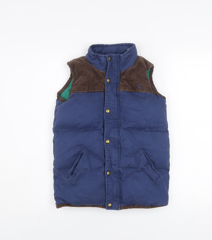 Joules Boys Blue Padded Cotton Bodywarmer Waistcoat 9-10 Years