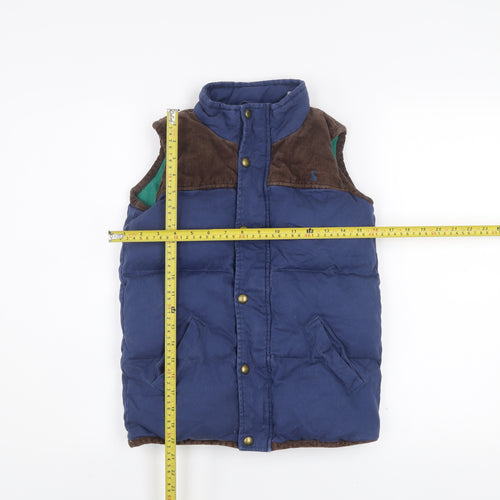 Joules Boys Blue Padded Cotton Bodywarmer Waistcoat 9-10 Years