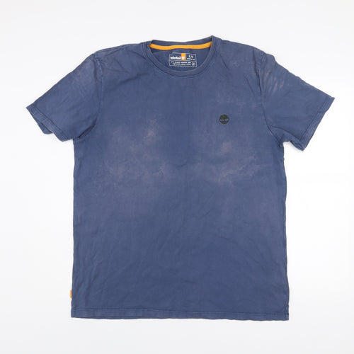 Timberland Men's Blue Regular Fit Cotton T-Shirt Size L