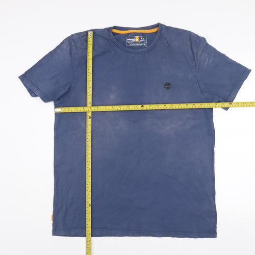 Timberland Men's Blue Regular Fit Cotton T-Shirt Size L