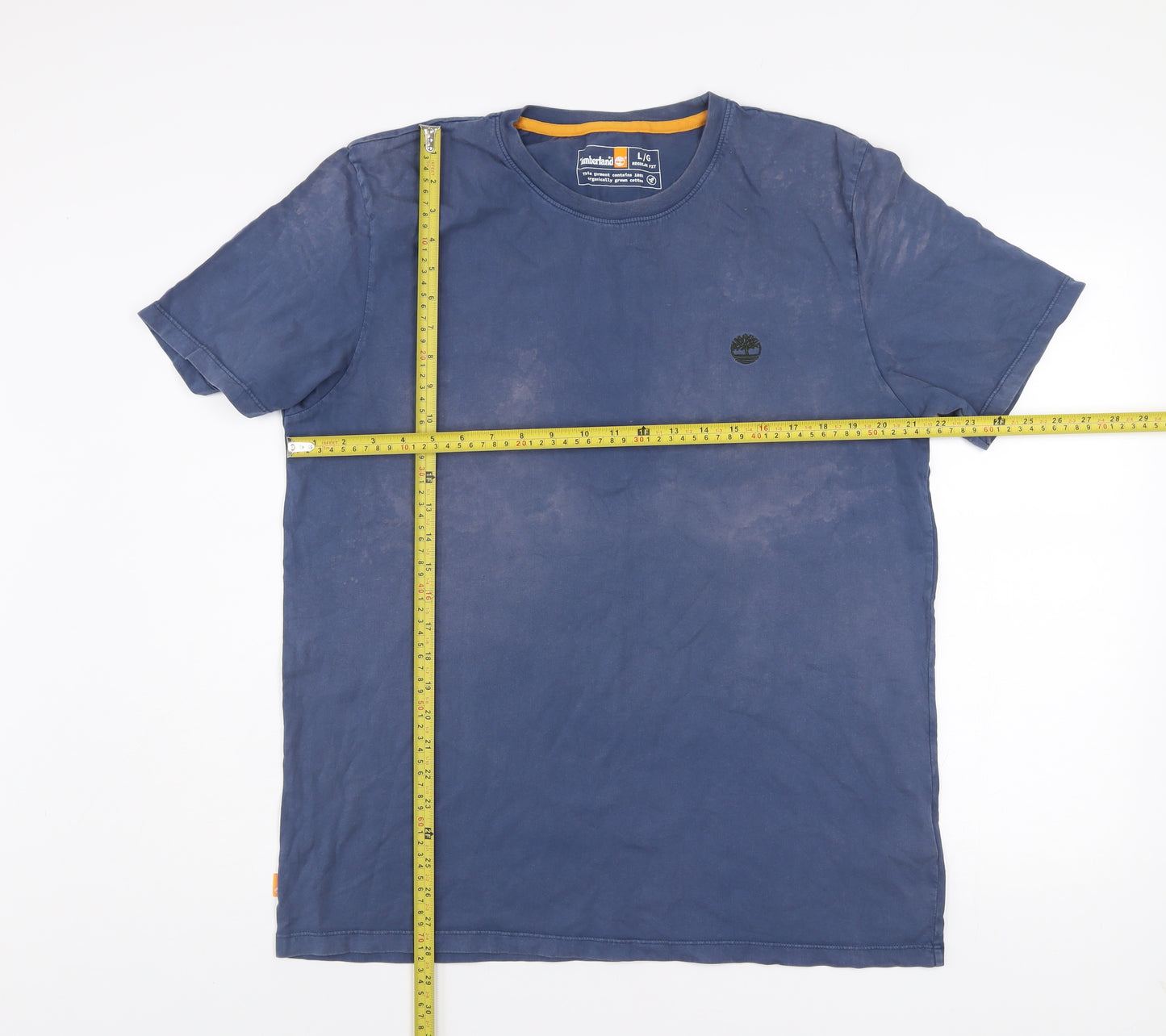 Timberland Men's Blue Regular Fit Cotton T-Shirt Size L