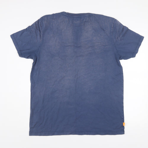 Timberland Men's Blue Regular Fit Cotton T-Shirt Size L