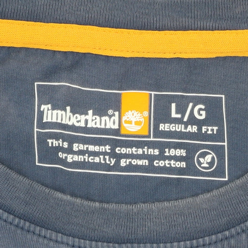 Timberland Men's Blue Regular Fit Cotton T-Shirt Size L