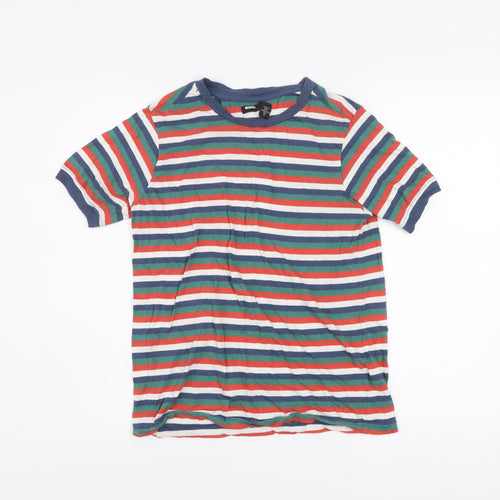 BDG Women's Multicoloured Striped Ringer T-Shirt Size S