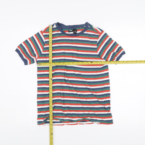 BDG Women's Multicoloured Striped Ringer T-Shirt Size S