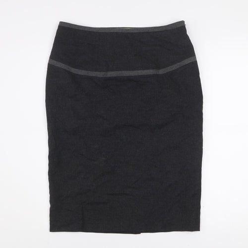 Pepperberry Womens Black Pencil Skirt Size 12 Workwear Cotton Blend