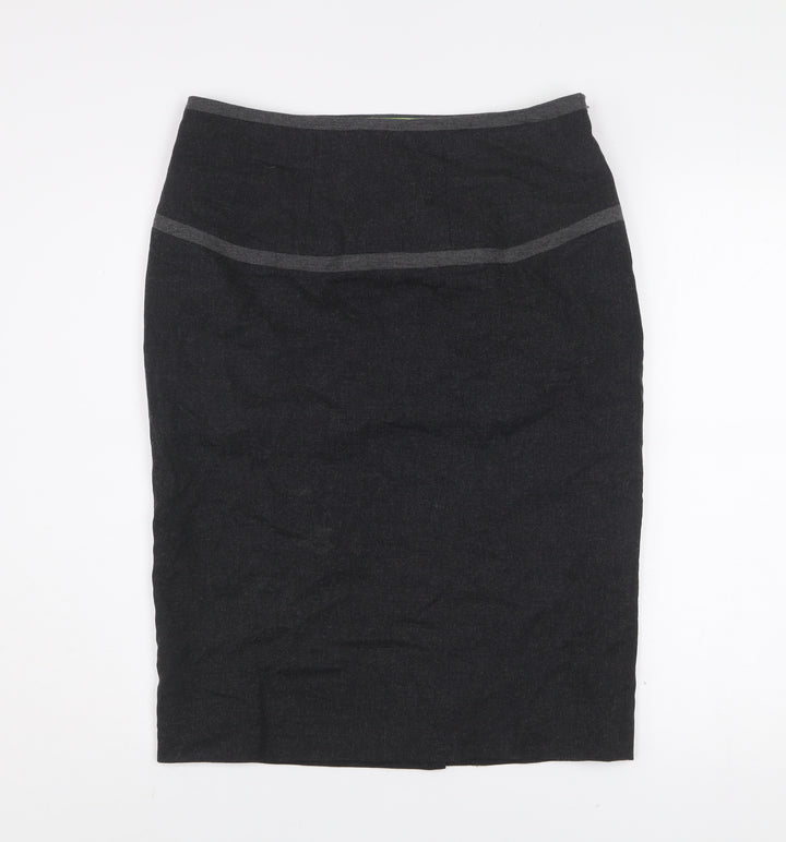 Pepperberry Womens Black Pencil Skirt Size 12 Workwear Cotton Blend