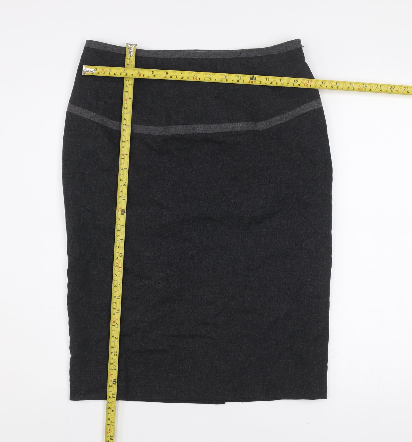 Pepperberry Womens Black Pencil Skirt Size 12 Workwear Cotton Blend