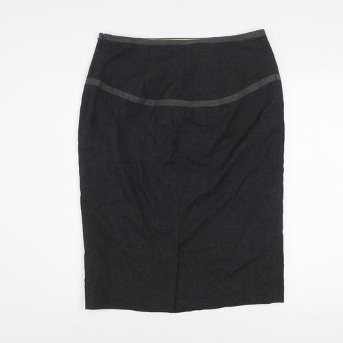 Pepperberry Womens Black Pencil Skirt Size 12 Workwear Cotton Blend