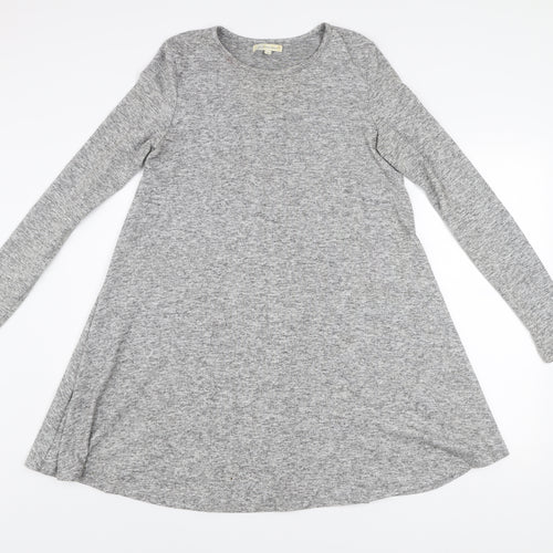 Glamorous Women's Grey A-Line Long Sleeve Jersey Dress Size 10