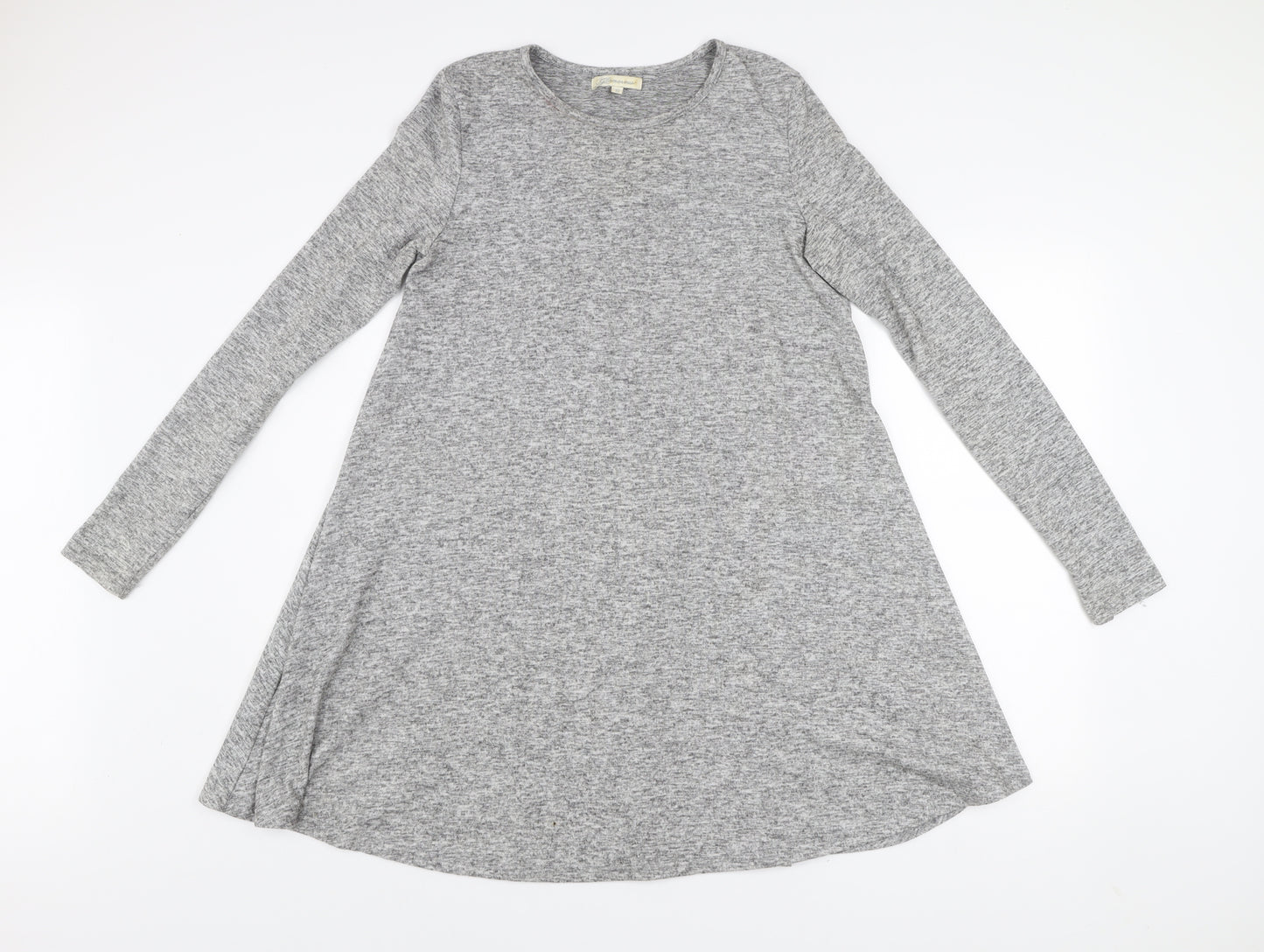Glamorous Women's Grey A-Line Long Sleeve Jersey Dress Size 10