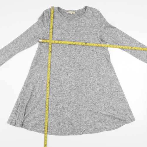 Glamorous Women's Grey A-Line Long Sleeve Jersey Dress Size 10