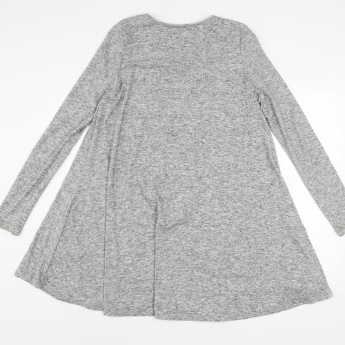 Glamorous Women's Grey A-Line Long Sleeve Jersey Dress Size 10