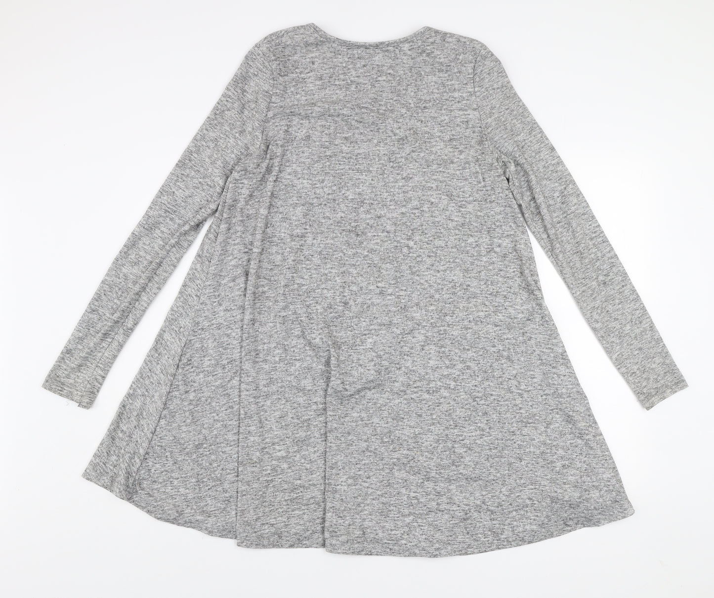 Glamorous Women's Grey A-Line Long Sleeve Jersey Dress Size 10