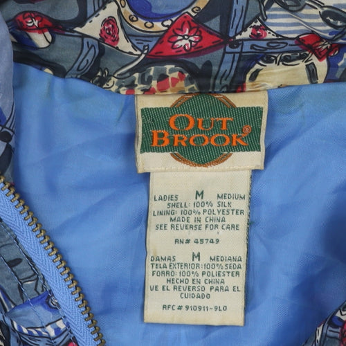 Outbrook Unisex Blue Nautical Silk Windbreaker Jacket M