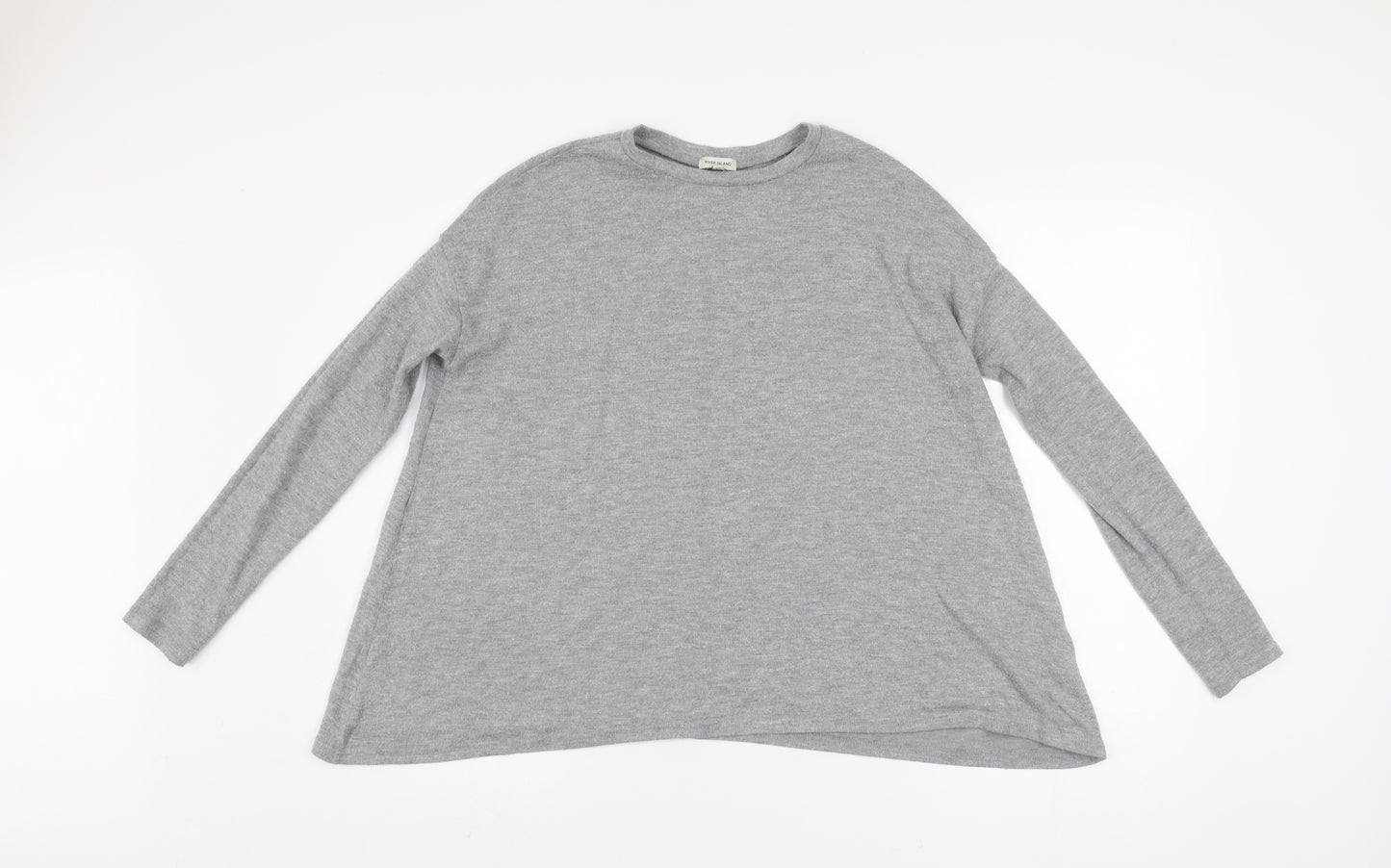 River Island Women’s Grey Crew Neck Long Sleeve Pullover Jumper Size 8