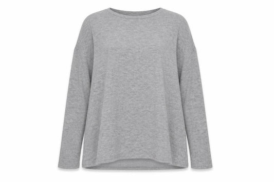 Front view of River Island Women’s Grey Crew Neck Long Sleeve jumper, size UK 8