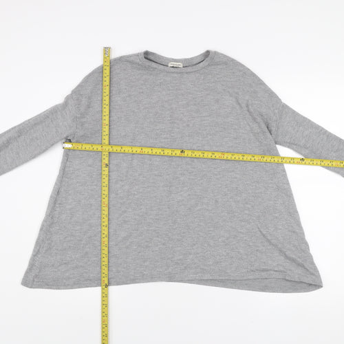 River Island Women’s Grey Crew Neck Long Sleeve Pullover Jumper Size 8