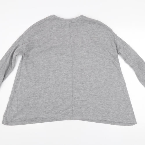 River Island Women’s Grey Crew Neck Long Sleeve Pullover Jumper Size 8