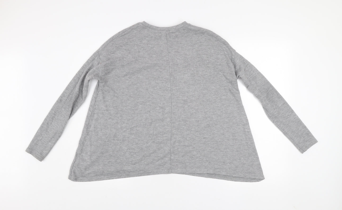 River Island Women’s Grey Crew Neck Long Sleeve Pullover Jumper Size 8