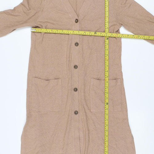 Pure Jill Women's Beige XS V-Neck 3/4 Sleeve Long Cardigan