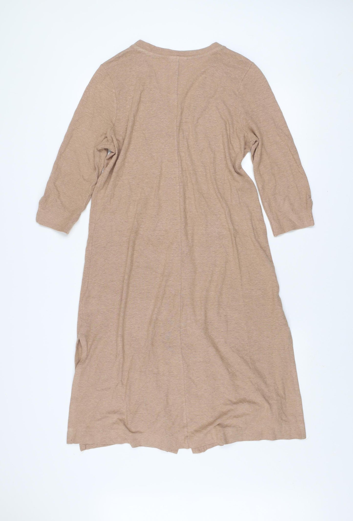Pure Jill Women's Beige XS V-Neck 3/4 Sleeve Long Cardigan