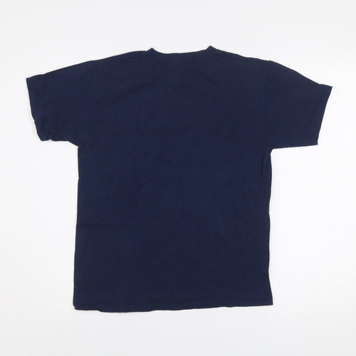 Gildan Teens Blue Wetherby Bike Trails Graphic T-Shirt M