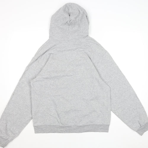 Fruit of the Loom Men's Grey Pullover Hoodie M NYC Embroidered Logo
