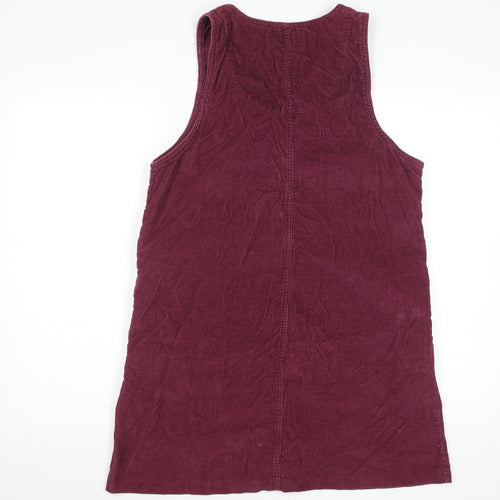 Mountain Lake Petite Red Corduroy Button Pinafore Dress Women’s M