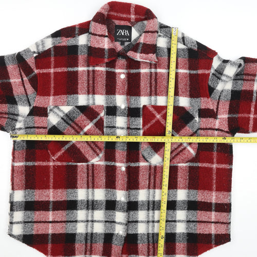 ZARA Women's Multicoloured Check Shirt Jacket Size S