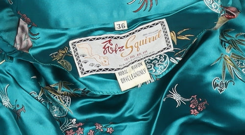 Fortune Squirrel Womens Green Rayon Long Chinese Sheath Dress Size 8