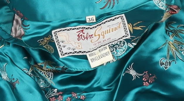 Fortune Squirrel Womens Green Rayon Long Chinese Sheath Dress Size 8