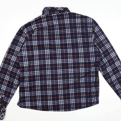 JBC Collection Men's Blue 2XL Checked Flannel Button-Up Shirt