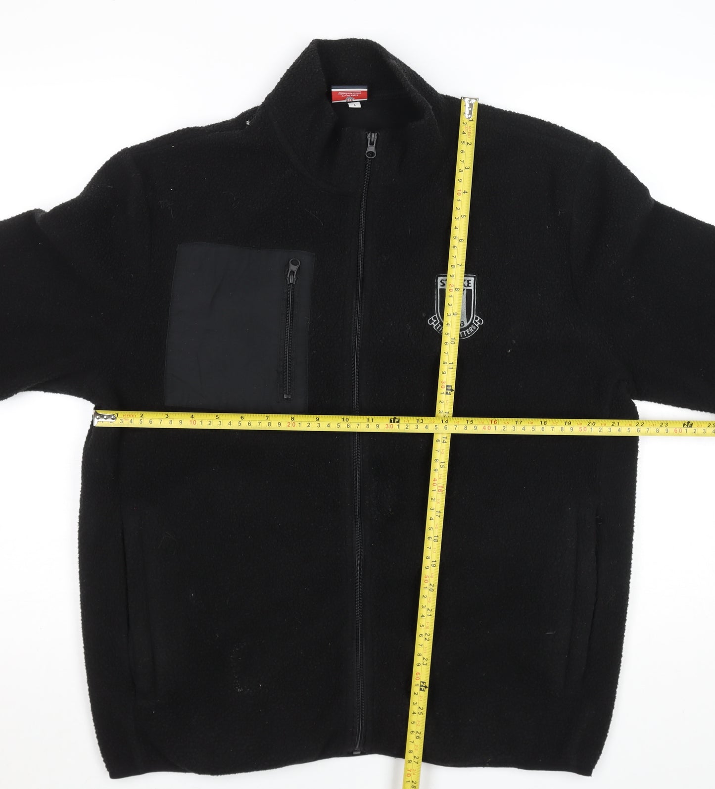 Stoke City FC Men's Black Fleece Jacket L Full Zip Embroidered Badge