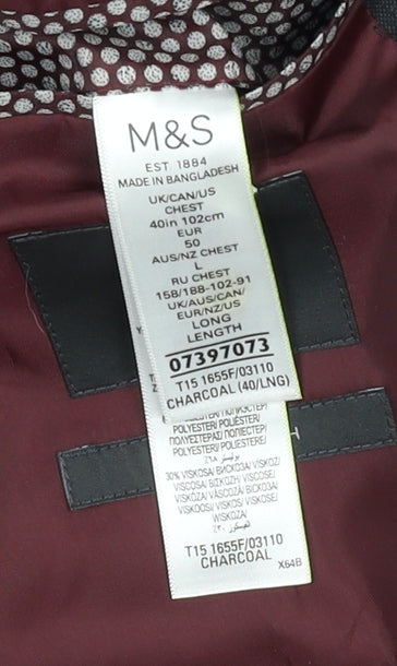 Marks and Spencer Men’s Grey 40L Regular Fit Classic Suit Jacket
