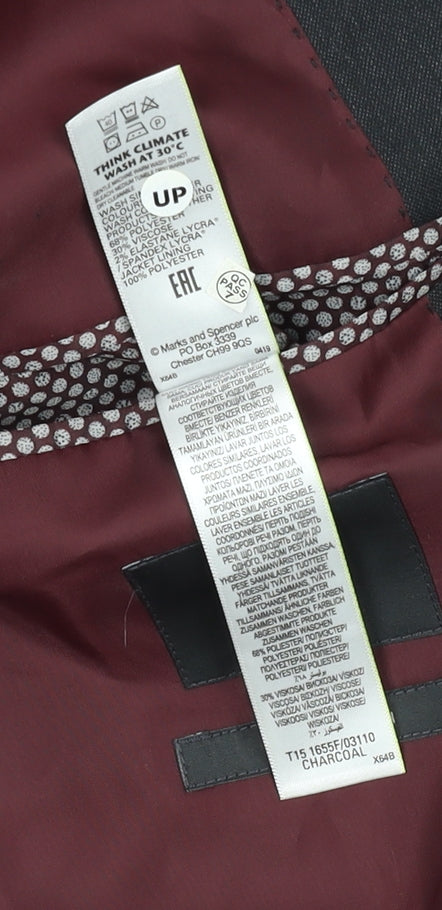 Marks and Spencer Men’s Grey 40L Regular Fit Classic Suit Jacket