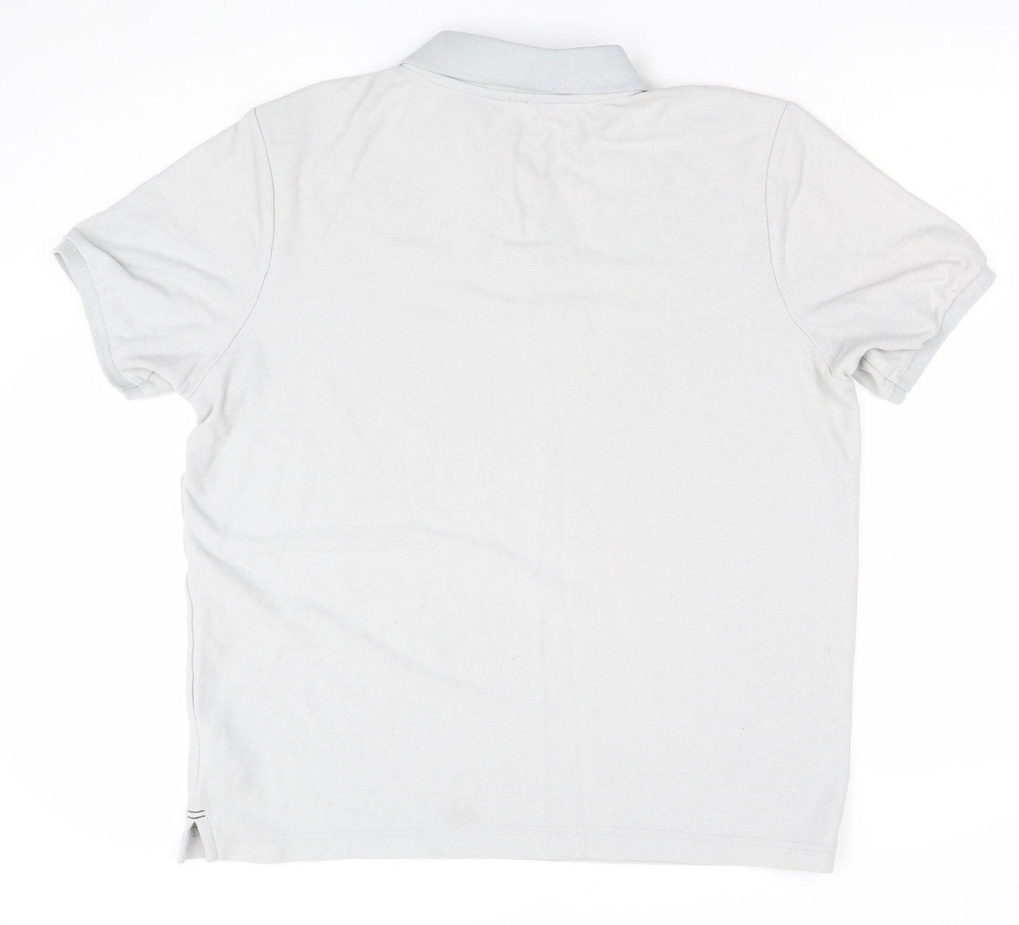 Slazenger Men's Grey Regular Fit Cotton Blend Polo Shirt L