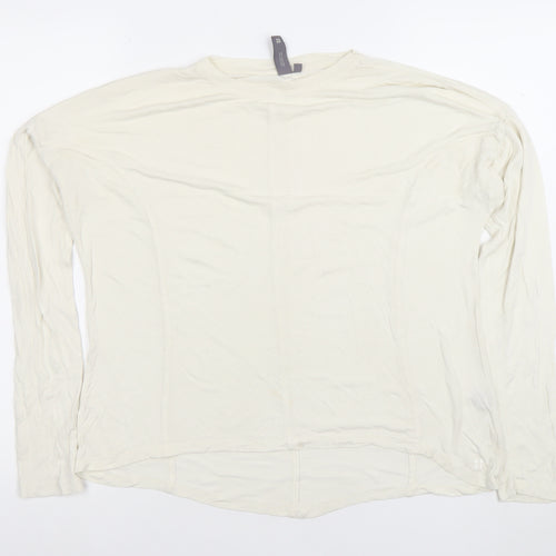 Sweaty Betty Women’s Ivory Long Sleeve Viscose Basic T-Shirt Size S