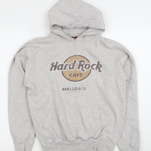 Hard Rock Cafe Mallorca Grey Hoodie Medium Women's Pullover Sweatshirt