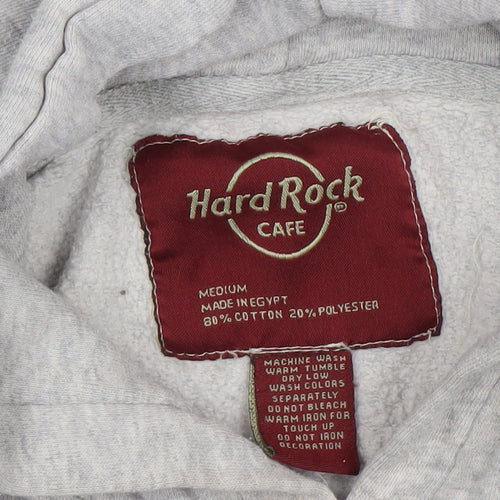 Hard Rock Cafe Mallorca Grey Hoodie Medium Women's Pullover Sweatshirt