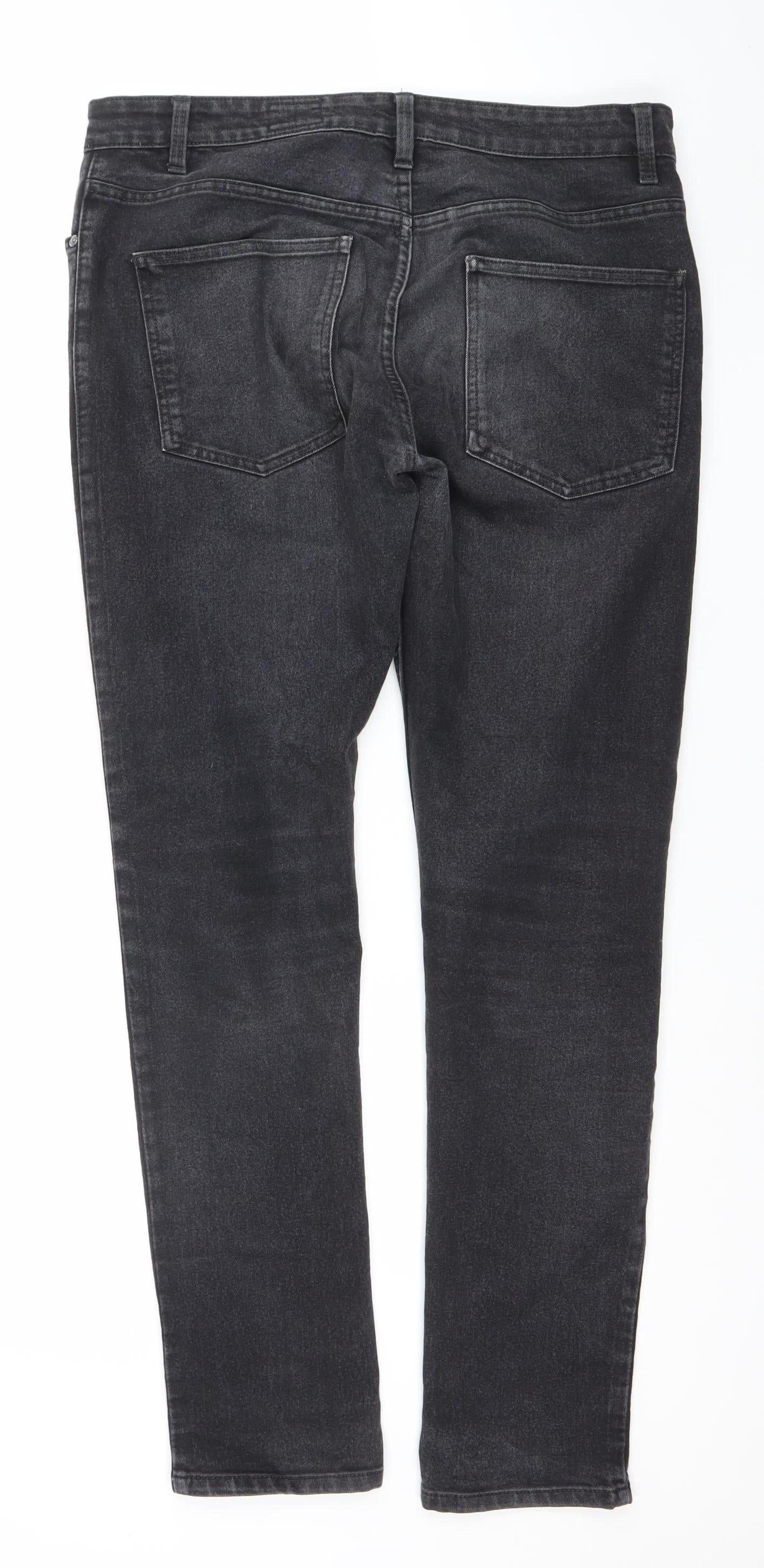 Marks and Spencer Men's Black Skinny Fit Jeans 34W 32L