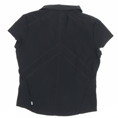 Nike Womens Black Dri-Fit Polo Activewear Top Size S 8/10