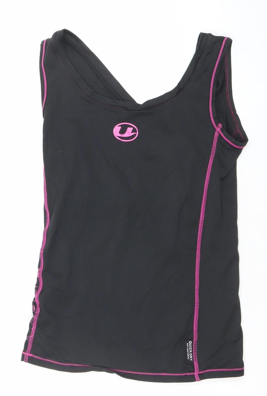 Ultrasport Women's Black Floral Quick Dry Tank Top Size S