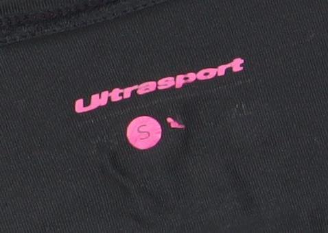 Ultrasport Women's Black Floral Quick Dry Tank Top Size S