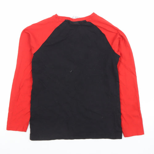 Manchester United Boys Black Red Long Sleeve T-Shirt Size 7-8 Years