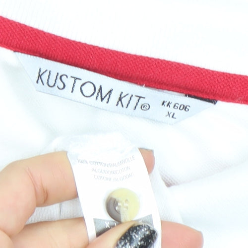 Kustom Kit Men’s White XL Polo Shirt Ryston Pitch & Putt Embroidered Golf Top