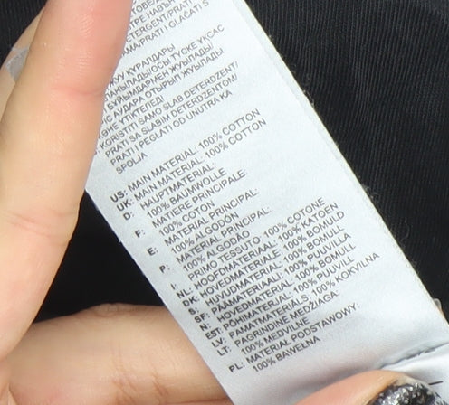 adidas Womens Black Cotton Racerback Tank Top Size S