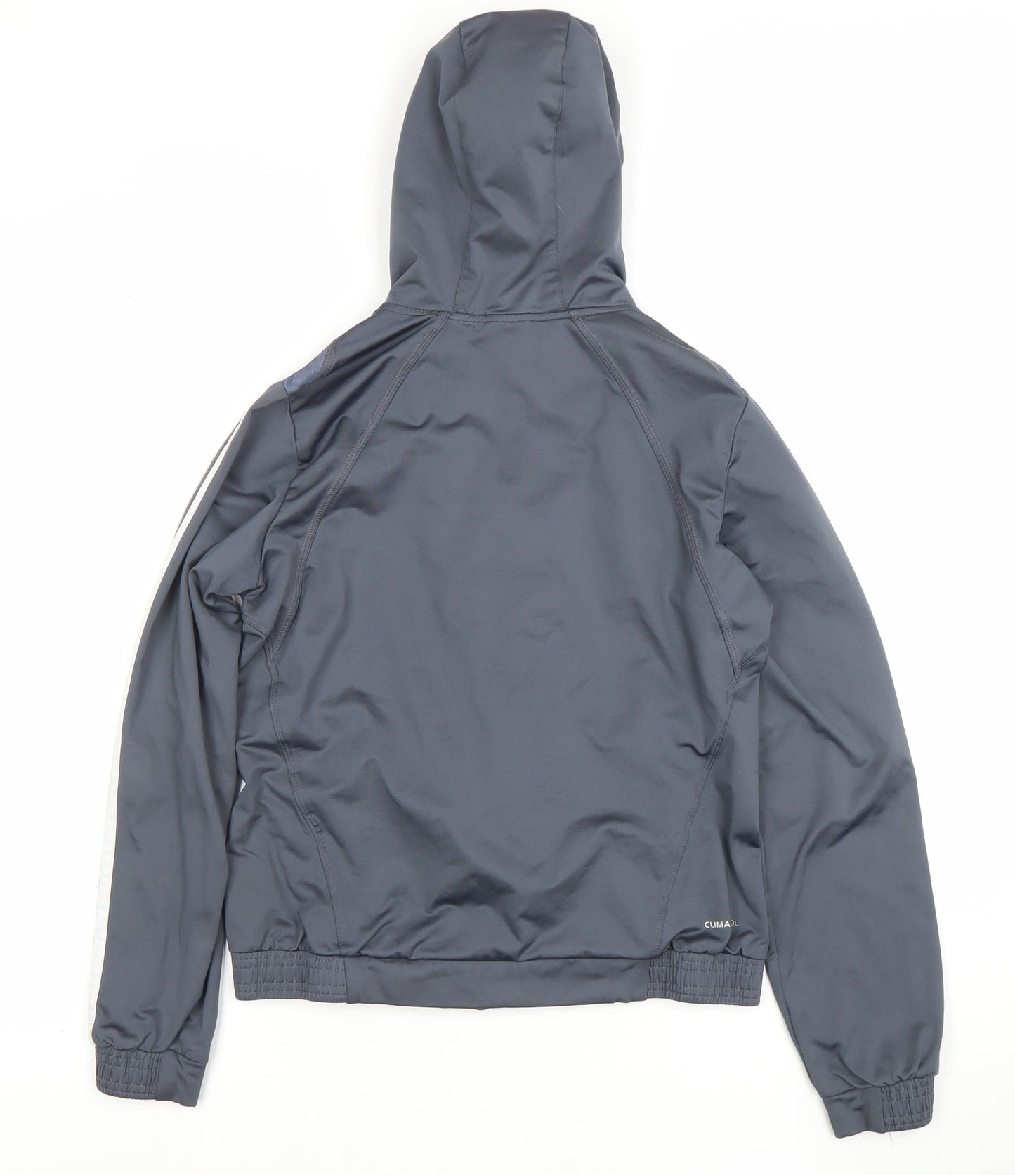 Adidas Women’s Grey Full Zip Hoodie L Hooded Sportswear